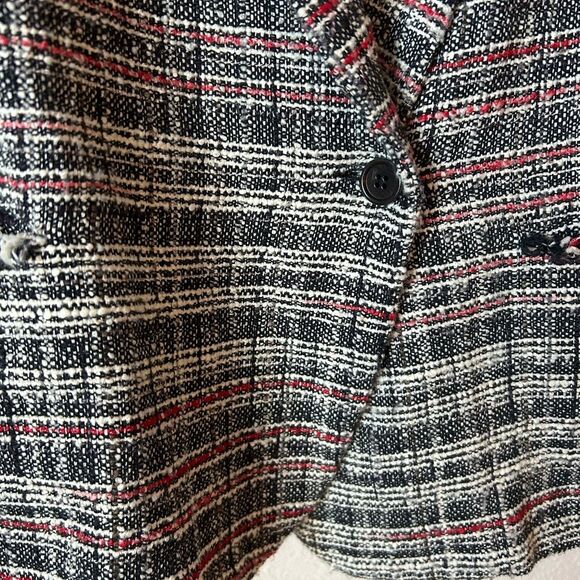 Isabel Marant Etoile Tweed Blazer in Black/Red/White, Size 36 (US S) - Picture 5 of 12